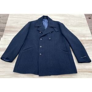John Varvatos USA Premium Tailored Peacoat‎ Men's Blue Size: XXL Classic Luxury